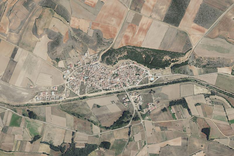 Ortofoto actual del núcleo de Belver de los Montes
