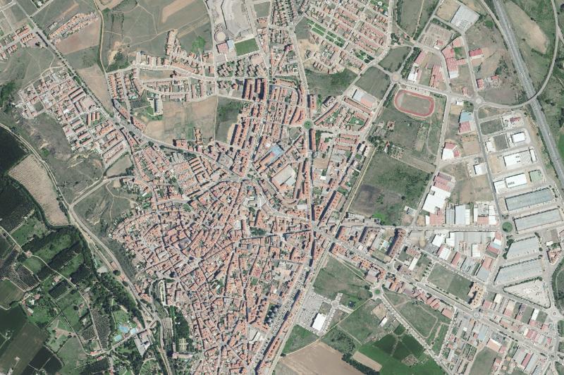 Ortofoto actual del núcleo de Benavente