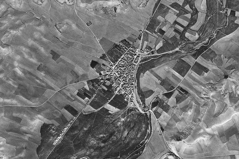 Ortofoto de 1956-1957 del núcleo de Benegiles