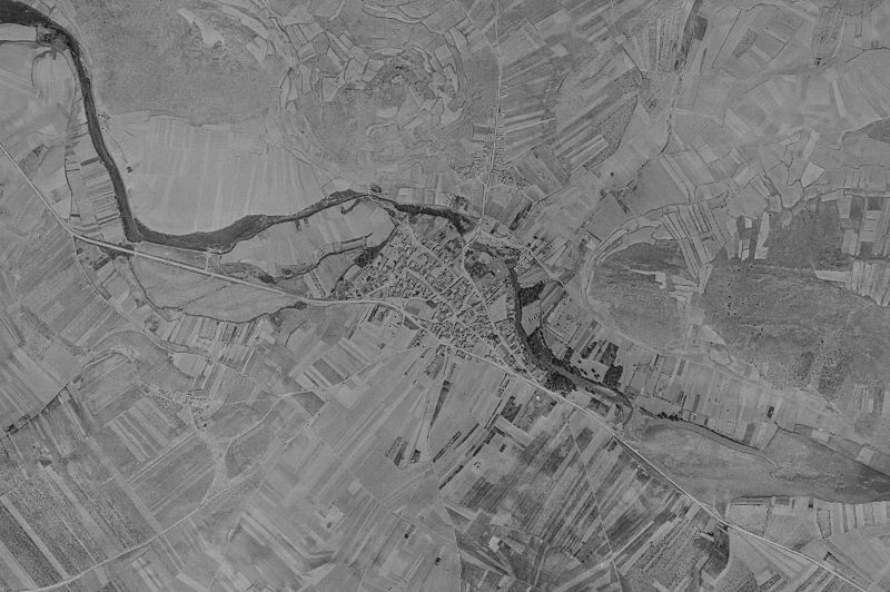 Ortofoto de 1956-1957 del núcleo de Brime de Urz