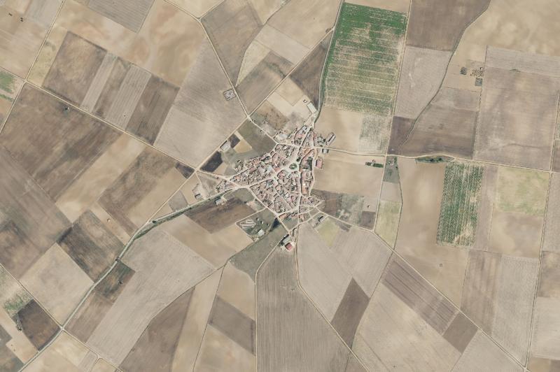 Ortofoto actual del núcleo de Bustillo del Oro