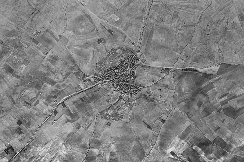 Ortofoto de 1956-1957 del núcleo de Bustillo del Oro