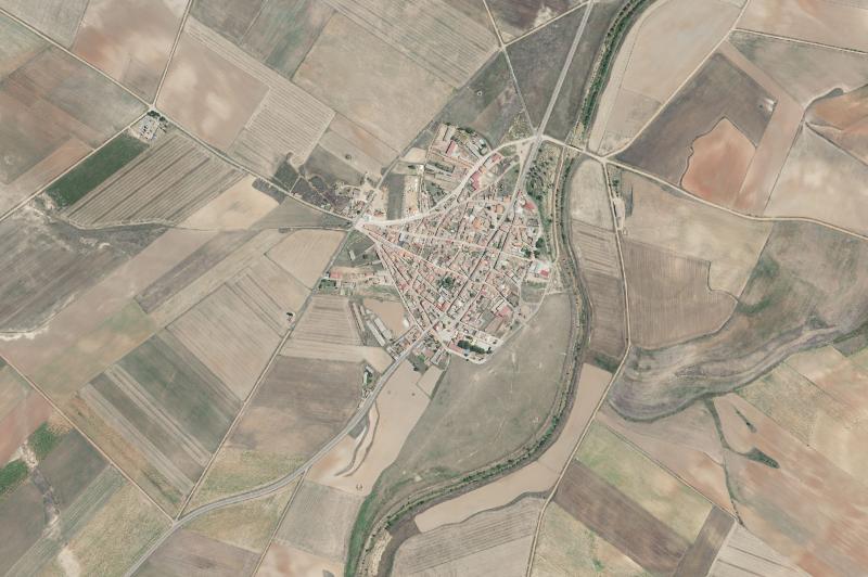 Ortofoto actual del núcleo de Cañizo