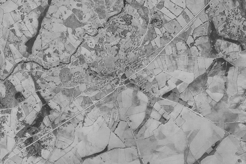 Ortofoto de 1956-1957 del núcleo de Carbellino