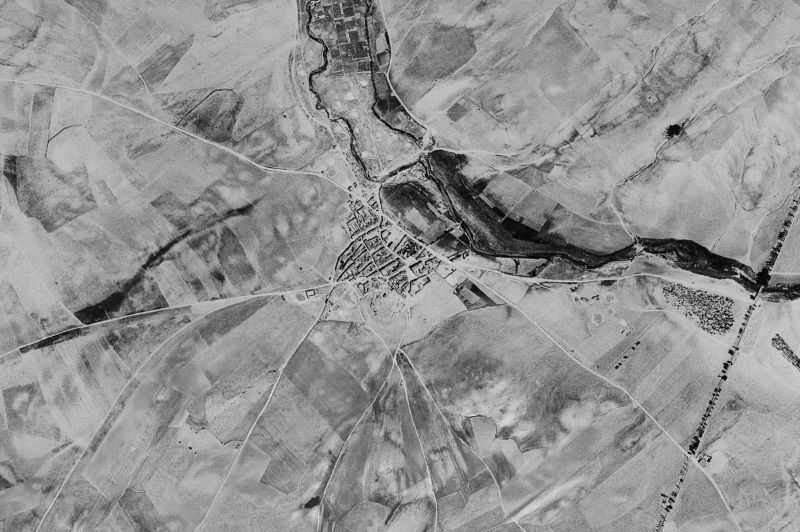 Ortofoto de 1956-1957 del núcleo de Castrillo de la Guareña