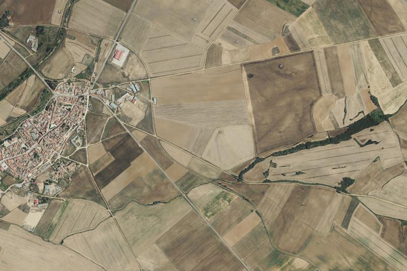 Ortofoto actual del núcleo de Castroverde de Campos