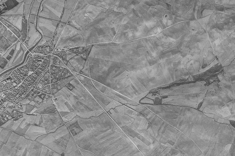 Ortofoto de 1956-1957 del núcleo de Castroverde de Campos