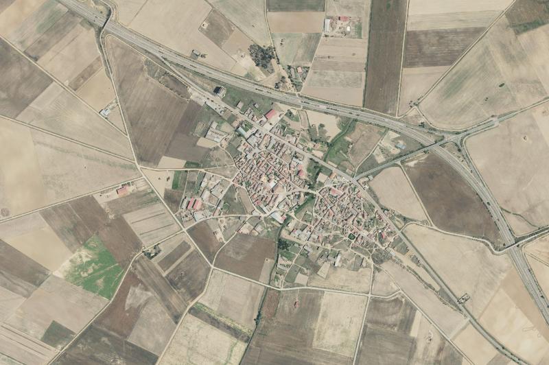 Ortofoto actual del núcleo de Cerecinos de Campos