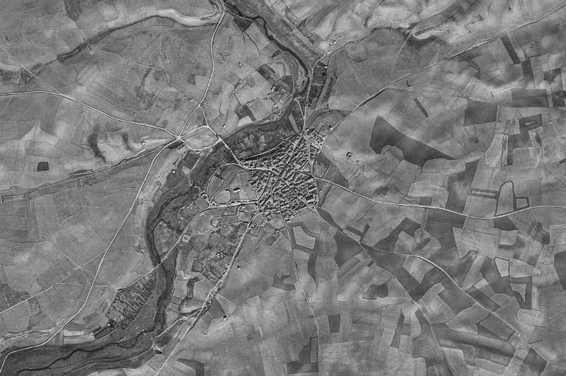 Ortofoto de 1956-1957 del núcleo de Cerecinos del Carrizal