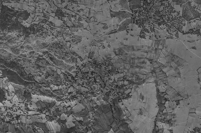 Ortofoto de 1956-1957 del núcleo de Cobreros
