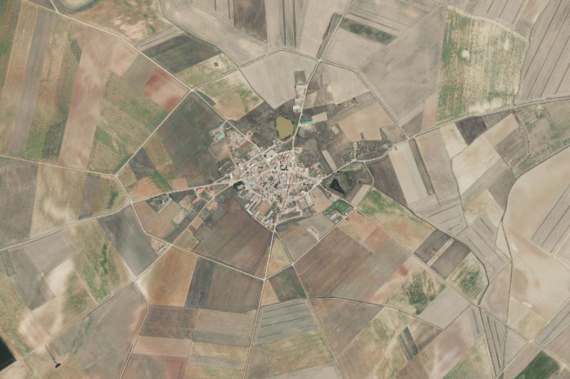 Ortofoto actual del núcleo de Cotanes del Monte