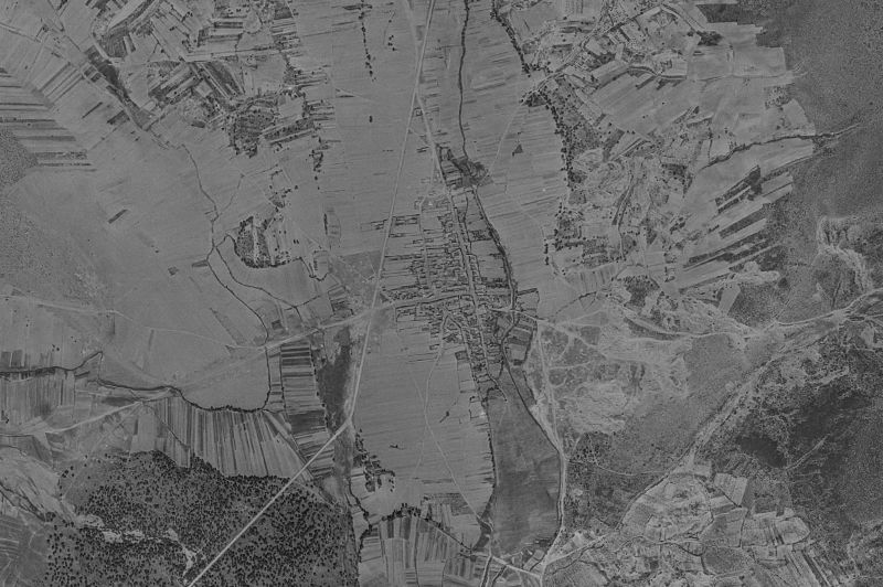 Ortofoto de 1956-1957 del núcleo de Cubo de Benavente
