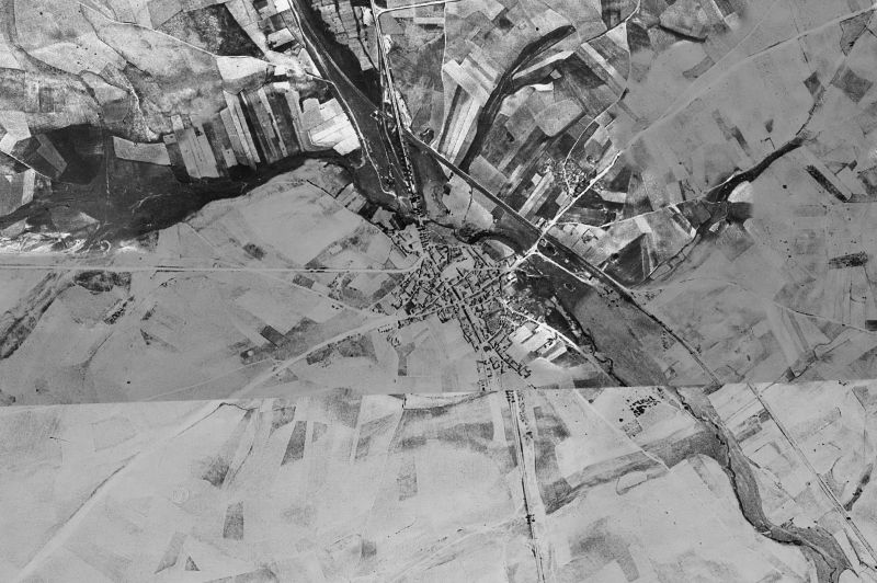 Ortofoto de 1956-1957 del núcleo de El Cubo de Tierra del Vino