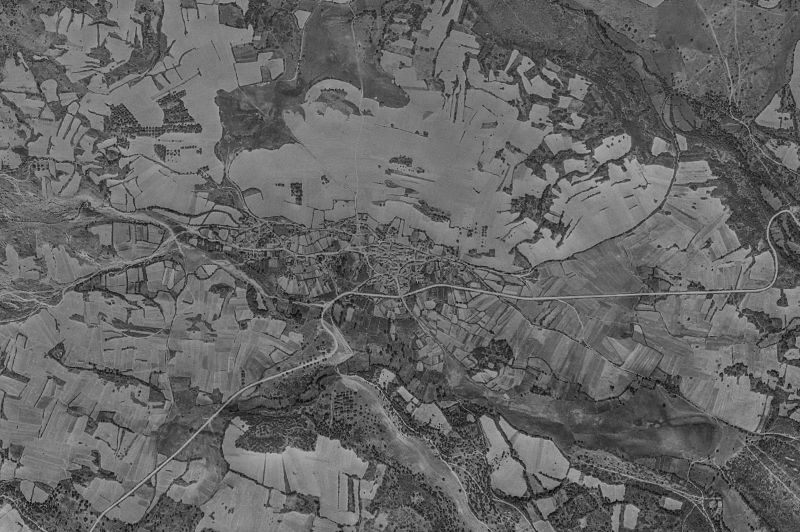 Ortofoto de 1956-1957 del núcleo de Espadañedo