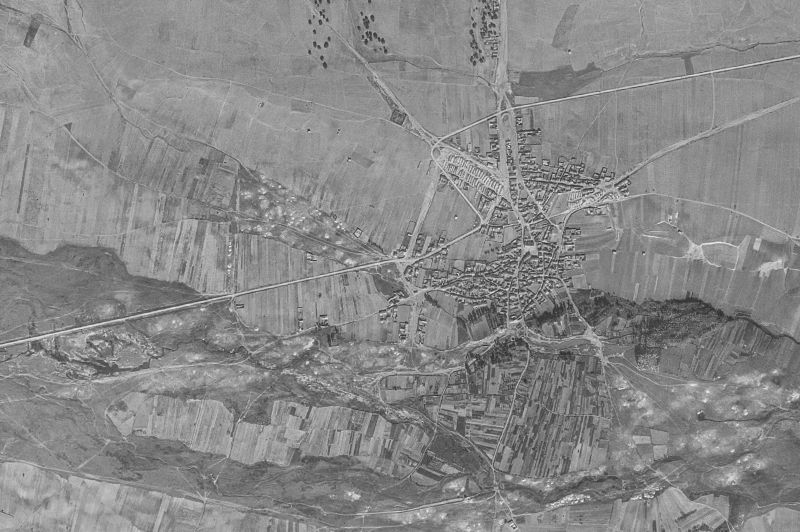 Ortofoto de 1956-1957 del núcleo de Faramontanos de Tábara