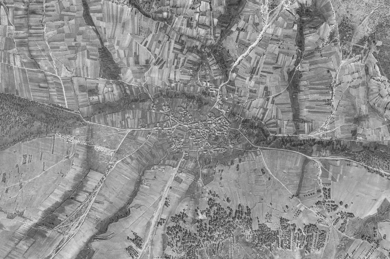 Ortofoto de 1956-1957 del núcleo de Ferreras de Arriba