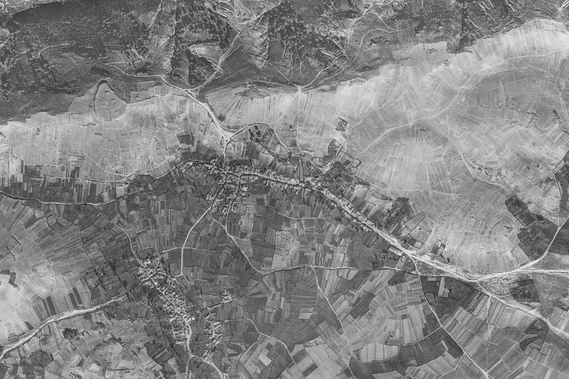 Ortofoto de 1956-1957 del núcleo de Figueruela de Arriba