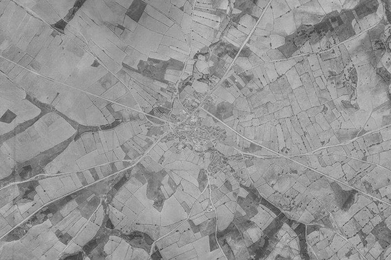Ortofoto de 1956-1957 del núcleo de Fresno de Sayago