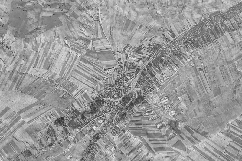 Ortofoto de 1956-1957 del núcleo de Friera de Valverde