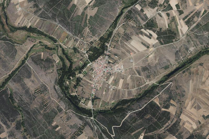 Ortofoto actual del núcleo de Gallegos del Río