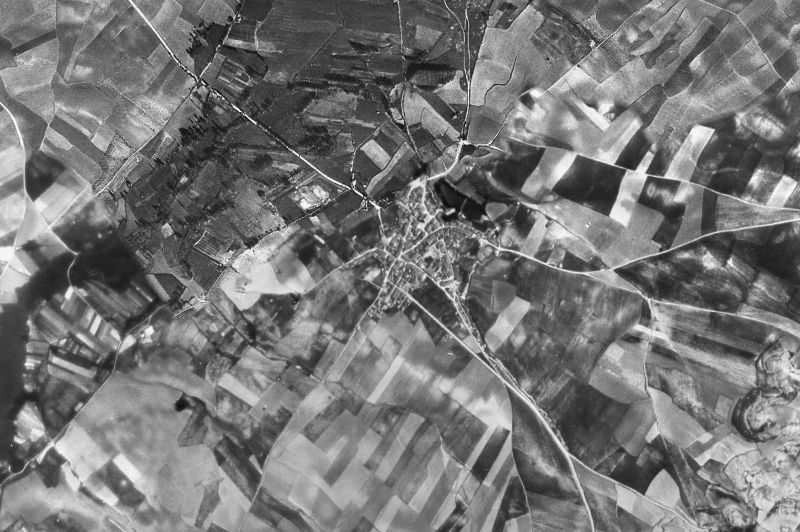 Ortofoto de 1956-1957 del núcleo de Gema
