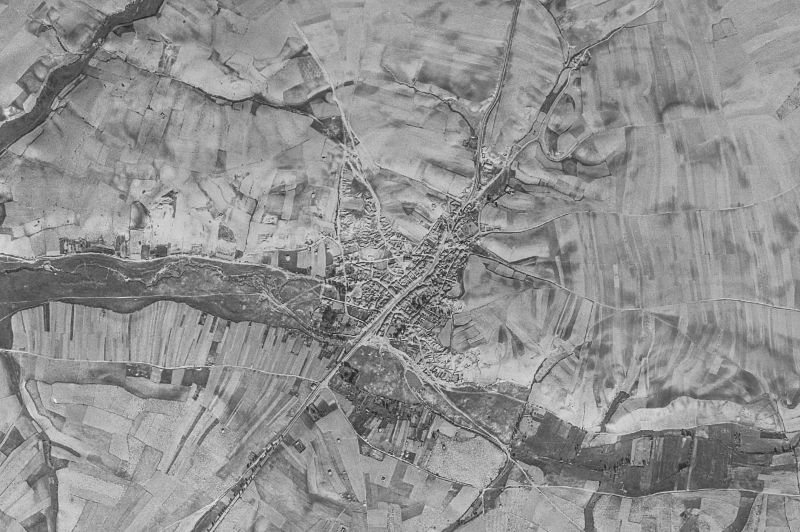 Ortofoto de 1956-1957 del núcleo de Granja de Moreruela