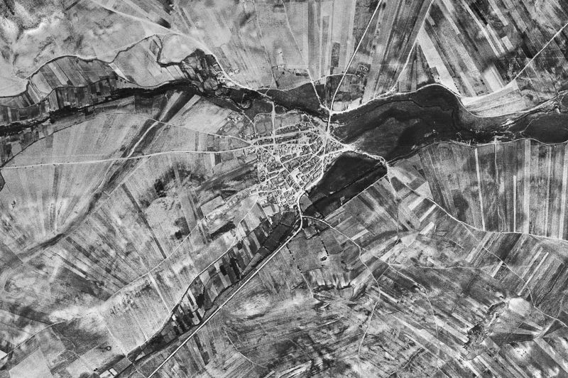 Ortofoto de 1956-1957 del núcleo de Guarrate