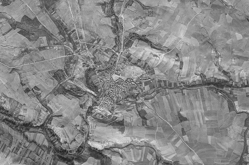 Ortofoto de 1956-1957 del núcleo de Losacio