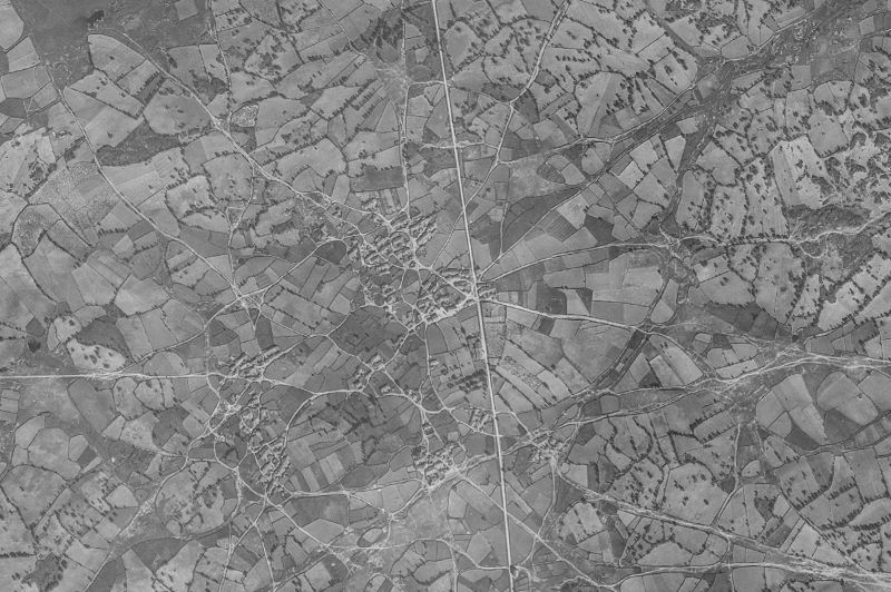 Ortofoto de 1956-1957 del núcleo de Luelmo