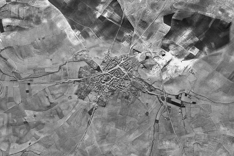 Ortofoto de 1956-1957 del núcleo de Malva