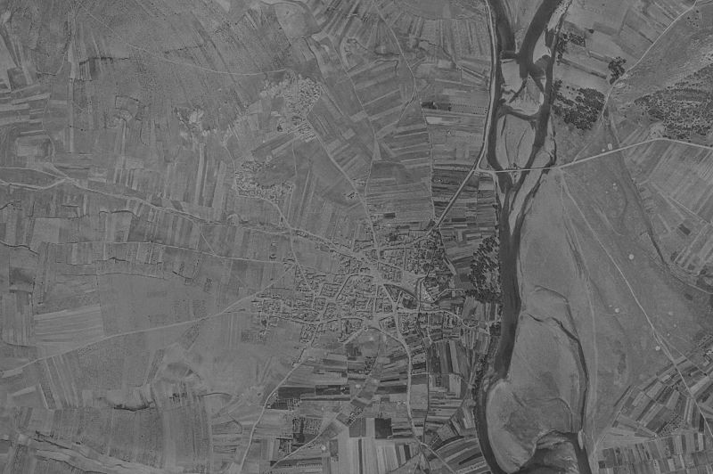 Ortofoto de 1956-1957 del núcleo de Manganeses de la Polvorosa