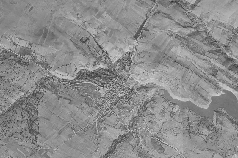 Ortofoto de 1956-1957 del núcleo de Manzanal del Barco