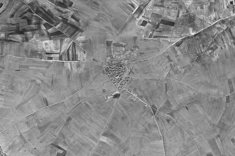 Ortofoto de 1956-1957 del núcleo de Matilla la Seca