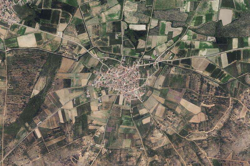 Ortofoto actual del núcleo de Melgar de Tera