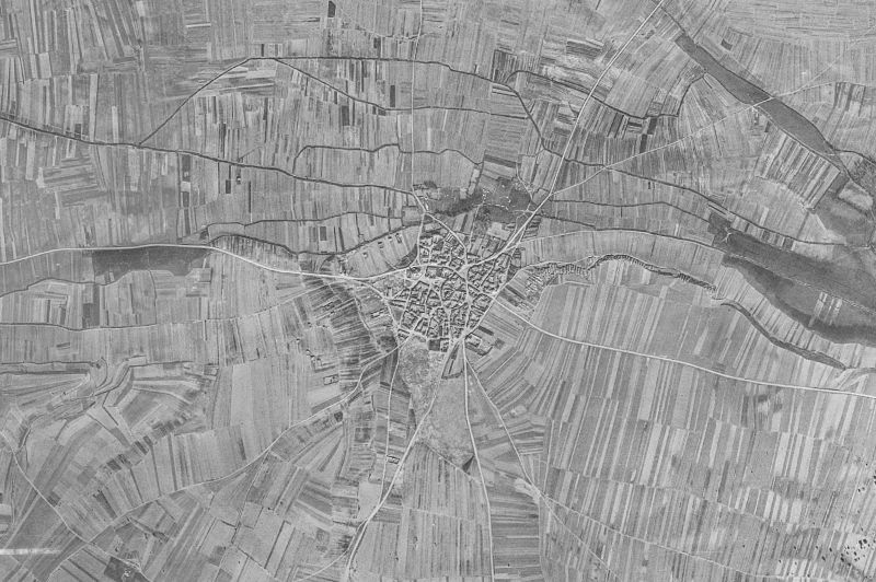 Ortofoto de 1956-1957 del núcleo de Micereces de Tera