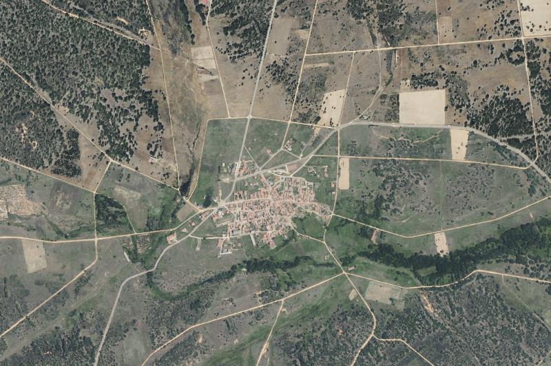 Ortofoto actual del núcleo de Molezuelas de la Carballeda