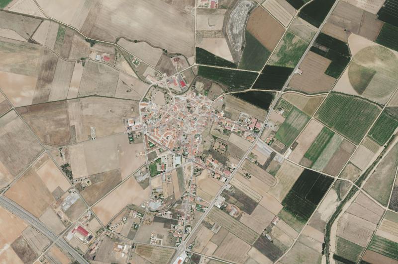 Ortofoto actual del núcleo de Monfarracinos