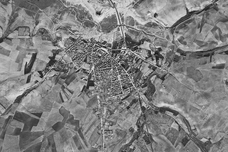 Ortofoto de 1956-1957 del núcleo de Montamarta