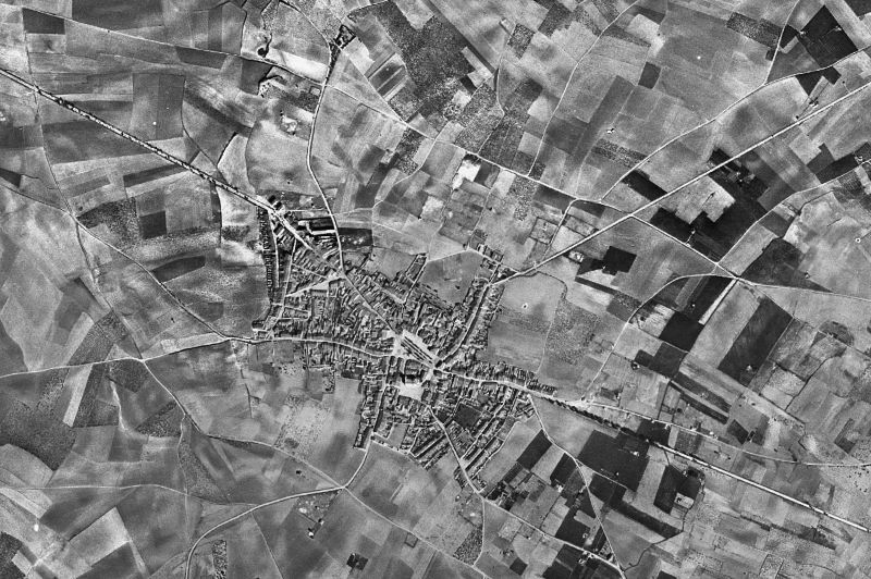 Ortofoto de 1956-1957 del núcleo de Moraleja del Vino