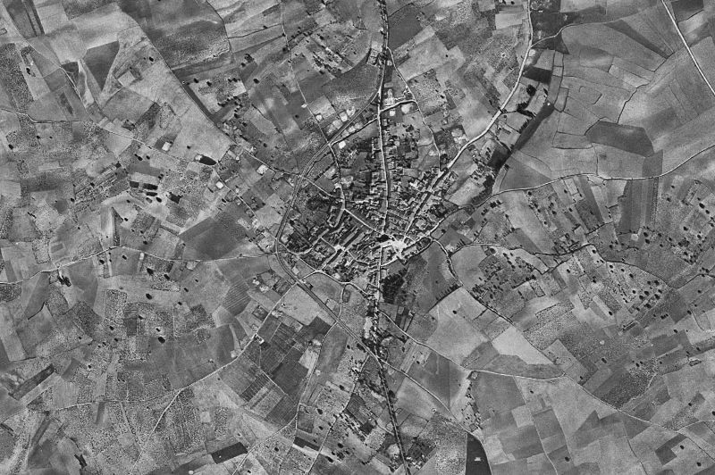 Ortofoto de 1956-1957 del núcleo de Morales del Vino