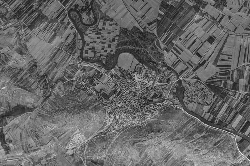 Ortofoto de 1956-1957 del núcleo de Morales de Rey