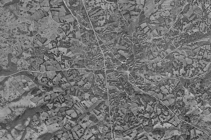 Ortofoto de 1956-1957 del núcleo de Moralina