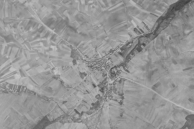 Ortofoto de 1956-1957 del núcleo de Moreruela de Tábara