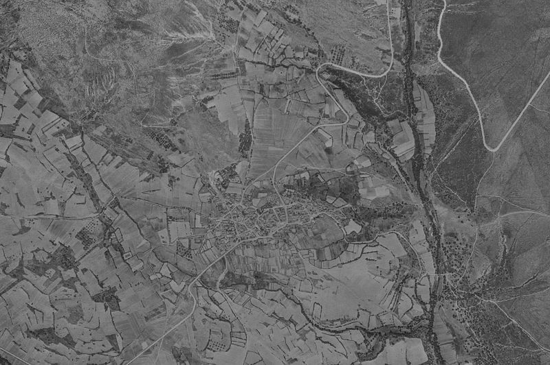 Ortofoto de 1956-1957 del núcleo de Muelas de los Caballeros