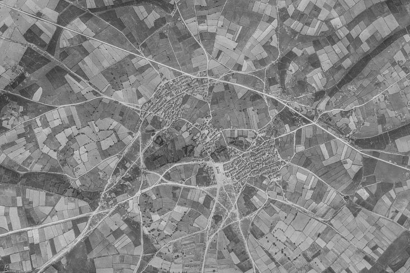 Ortofoto de 1956-1957 del núcleo de Muga de Sayago