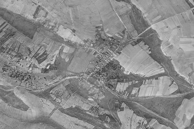 Ortofoto de 1956-1957 del núcleo de Olmillos de Castro