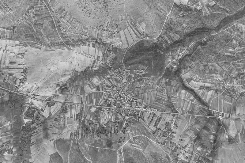 Ortofoto de 1956-1957 del núcleo de Otero de Bodas