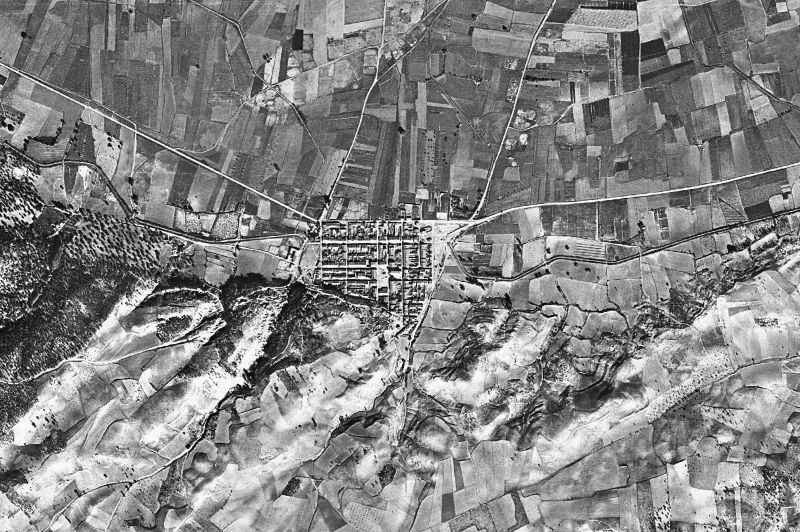 Ortofoto de 1956-1957 del núcleo de Peleagonzalo