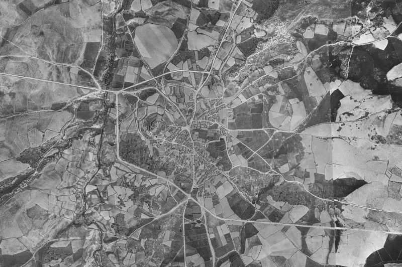 Ortofoto de 1956-1957 del núcleo de Peñausende