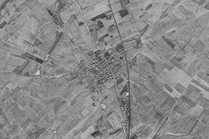 Ortofoto de 1956-1957 del núcleo de Piedrahita de Castro